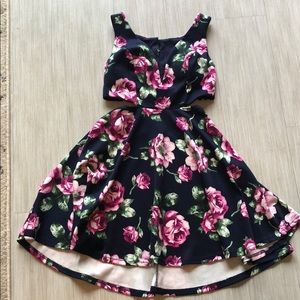 Navy Floral Windsor Dress